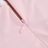 SUPER WHOLESALE |   Embroidered Patchwork Slim-fit Long Dress in Pink