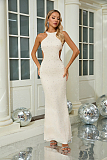 SUPER WHOLESALE |     Slim-fit Long Dress in Apricot
