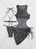 SUPER WHOLESALE |Drawstring Swimwear 3Pieces