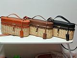 SUPER WHOLESALE | Woven Bamboo and Leather Handbag