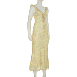 SUPER WHOLESALE | Printed Wave Hem Long Dress