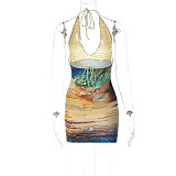 SUPER WHOLESALE | Halter Open-back Dress