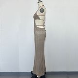 SUPER WHOLESALE | Halter Knitted Long Dress