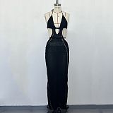 SUPER WHOLESALE | Halter Knitted Long Dress