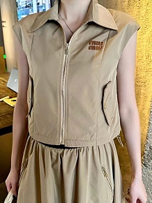 SUPER WHOLESALE | Off-shoulder Jacket Top & Zipped Pocket Skirt