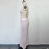 SUPER WHOLESALE | Halter Knitted Long Dress