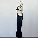 SUPER WHOLESALE | Halter Knitted Long Dress
