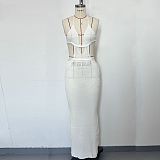 SUPER WHOLESALE | Halter Knitted Long Dress