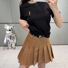SUPER WHOLESALE | Pleated Skirt Set with Embroidered Tee Top