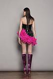 SUPER WHOLESALE | Strapless Feather Hem Mini Dress