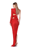 SUPER WHOLESALE | Cut-out One Shoulder Long Dress