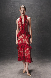 SUPER WHOLESALE | Lace Halter Long Dress