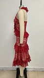 SUPER WHOLESALE | Lace Halter Long Dress