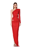 SUPER WHOLESALE | Cut-out One Shoulder Long Dress