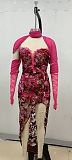 SUPER WHOLESALE |Embroidered Strapless Midi Dress with Gloves