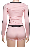 SUPER WHOLESALE | Striped Shorts Set with Long Sleeves Top