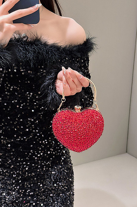 SUPER WHOLESALE | Heart Beaded Purse
