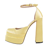 SUPER WHOLESALE | Platform Velvet Skin Heels