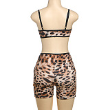 SUPER WHOLESALE | Leopard Shorts Set with Bra Top