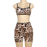 SUPER WHOLESALE | Leopard Shorts Set with Bra Top