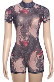 SUPER WHOLESALE | Printed Open-back Romper