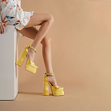 SUPER WHOLESALE | Platform Velvet Skin Heels