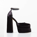 SUPER WHOLESALE | Platform Velvet Skin Heels