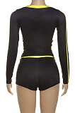 SUPER WHOLESALE | Striped Shorts Set with Long Sleeves Top