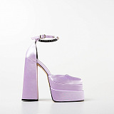 SUPER WHOLESALE | Platform Velvet Skin Heels