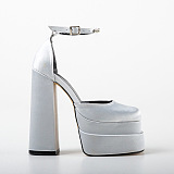 SUPER WHOLESALE | Platform Velvet Skin Heels