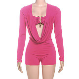 SUPER WHOLESALE | Plunging Neck Romper