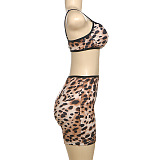 SUPER WHOLESALE | Leopard Shorts Set with Bra Top
