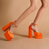 SUPER WHOLESALE | Platform Velvet Skin Heels