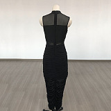 SUPER WHOLESALE | Patch Work Mesh Dress