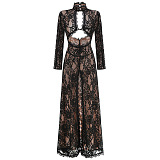 SUPER WHOLESALE | Lace Cut-out Long Dress