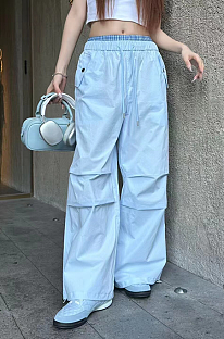 SUPER WHOLESALE | Patchwork Loose Straight Pants