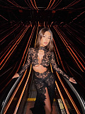 SUPER WHOLESALE | Lace Cut-out Long Dress