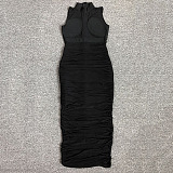 SUPER WHOLESALE | Patch Work Mesh Dress