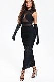 SUPER WHOLESALE | Patch Work Mesh Dress