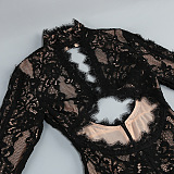 SUPER WHOLESALE | Lace Cut-out Long Dress