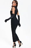 SUPER WHOLESALE | Patch Work Mesh Dress
