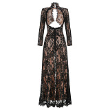 SUPER WHOLESALE | Lace Cut-out Long Dress