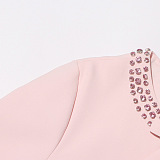 SUPER WHOLESALE | Beaded Front Bows Long Dress