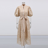 SUPER WHOLESALE | Puffy Shoulder Lace Dress