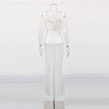 SUPER WHOLESALE | Mesh Sequins Tank Long Dress