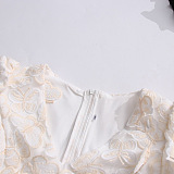 SUPER WHOLESALE | V-neck Butterfly Mini Dress