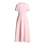 SUPER WHOLESALE | Beaded Front Bows Long Dress