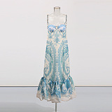 SUPER WHOLESALE | Printed Spaghetti Long Dress
