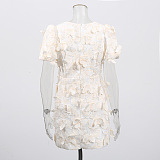 SUPER WHOLESALE | V-neck Butterfly Mini Dress