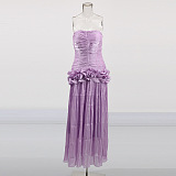 SUPER WHOLESALE | Strapless Ruffles Gown